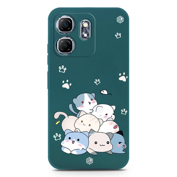 Cute Design Soft Phone Case - Silica Gel Case - Darkgreen - Infinix Smart 9