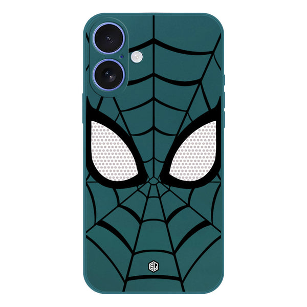 Cool Spider Design Soft Phone Case - Silica Gel Case - Darkgreen - iPhone 16 Plus