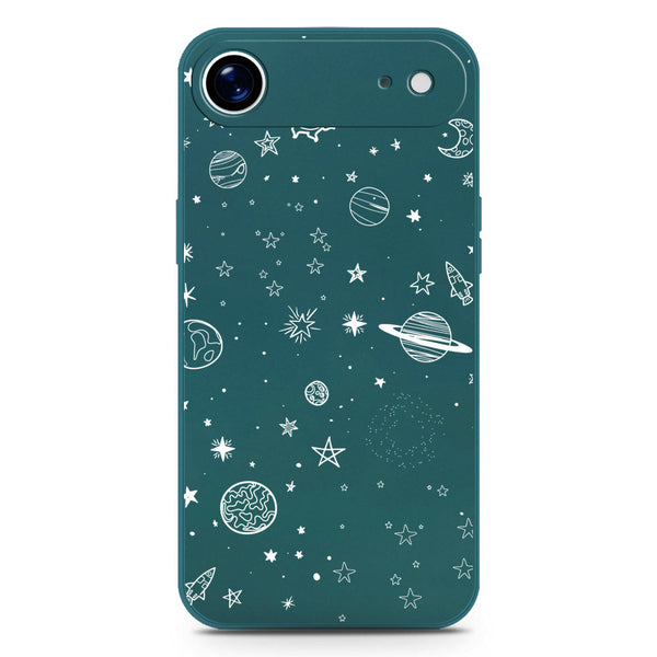 Stardust Dreams Design Soft Phone Case - Silica Gel Case - Darkgreen - iPhone 17 Air