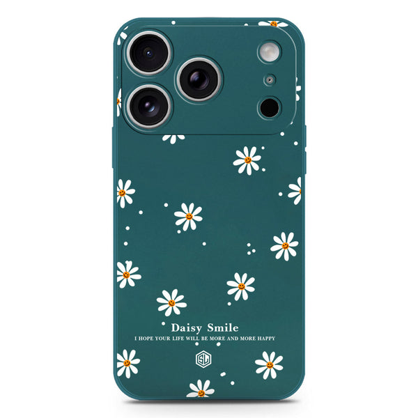 Daisy Smile Design Soft Phone Case - Silica Gel Case - Darkgreen - iPhone 17 Pro
