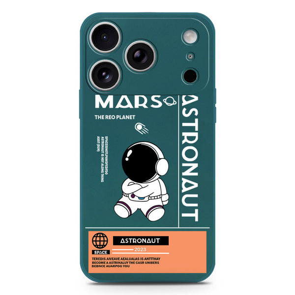 Astronaut Series Design Soft Phone Case - Silica Gel Case - Darkgreen - iPhone 17 Pro