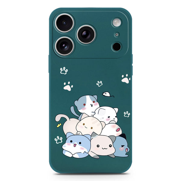 Cute Design Soft Phone Case - Silica Gel Case - Darkgreen - iPhone 17 Pro