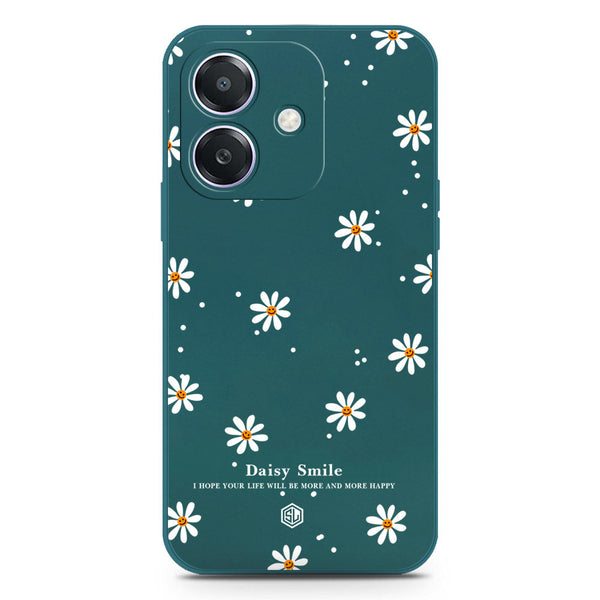 Daisy Smile Design Soft Phone Case - Silica Gel Case - Darkgreen - Oppo A3x 4G