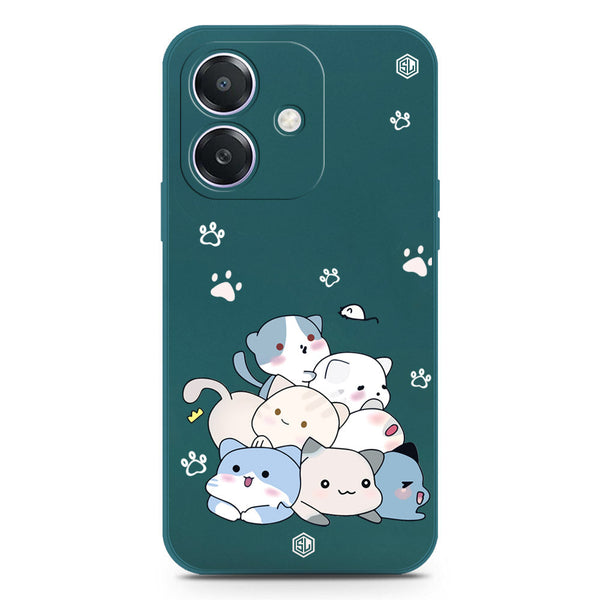 Cute Design Soft Phone Case - Silica Gel Case - Darkgreen - Oppo A3x 4G