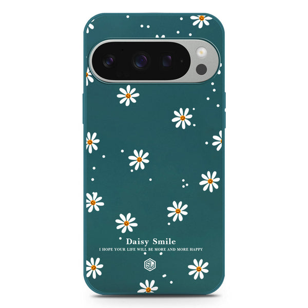Daisy Smile Design Soft Phone Case - Silica Gel Case - Darkgreen - Google Pixel 9 Pro