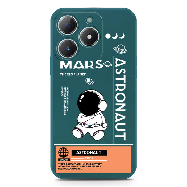 Astronaut Series Design Soft Phone Case - Silica Gel Case - Darkgreen - Realme C63
