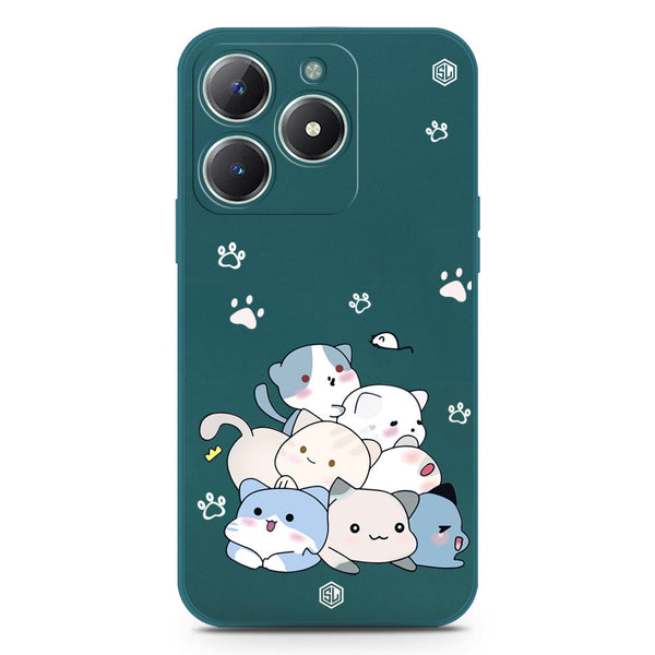 Cute Design Soft Phone Case - Silica Gel Case - Darkgreen - Realme C63