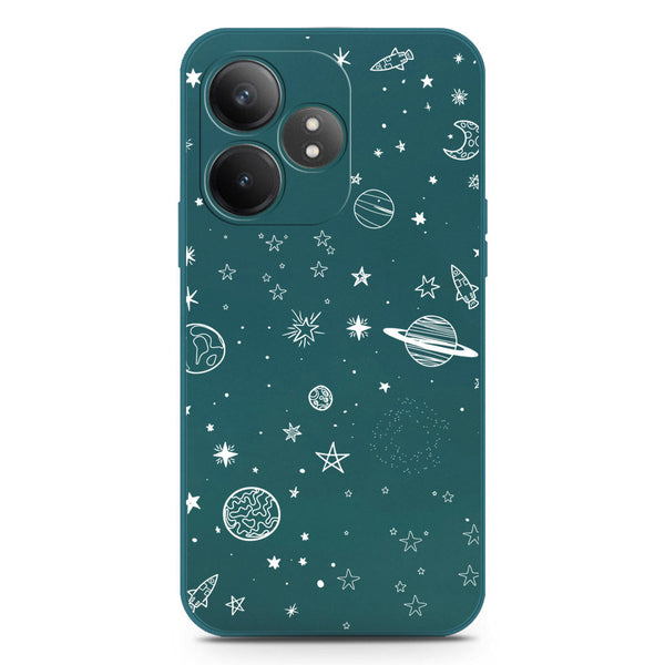 Stardust Dreams Design Soft Phone Case - Silica Gel Case - Darkgreen - Realme GT Neo 6 SE