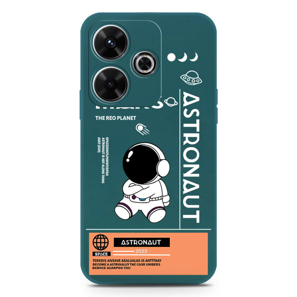 Astronaut Series Design Soft Phone Case - Silica Gel Case - Darkgreen - Xiaomi Redmi Note 13R