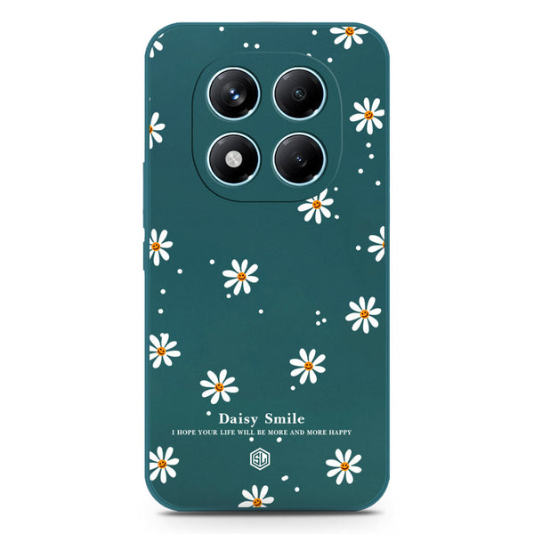 Daisy Smile Design Soft Phone Case - Silica Gel Case - Darkgreen - Xiaomi Redmi Note 14 Pro 4G