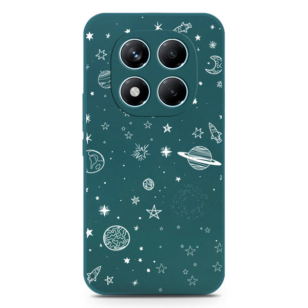 Stardust Dreams Design Soft Phone Case - Silica Gel Case - Darkgreen - Xiaomi Redmi Note 14 Pro 4G