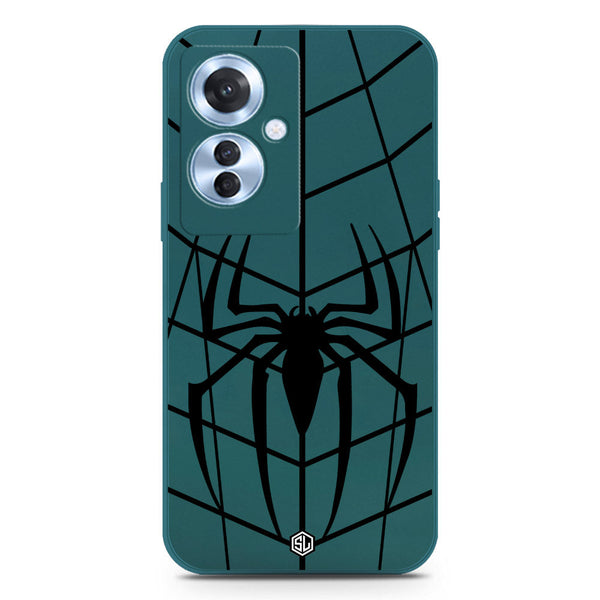 X-Spider Design Soft Phone Case - Silica Gel Case - Darkgreen - Oppo Reno 11F