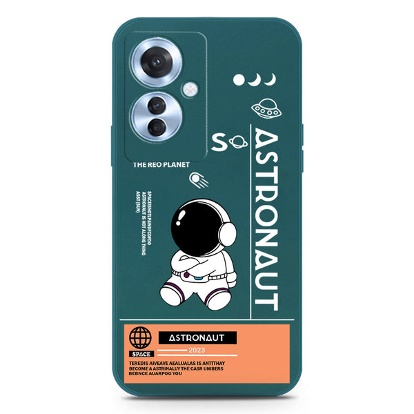 Astronaut Series Design Soft Phone Case - Silica Gel Case - Darkgreen - Oppo Reno 11F