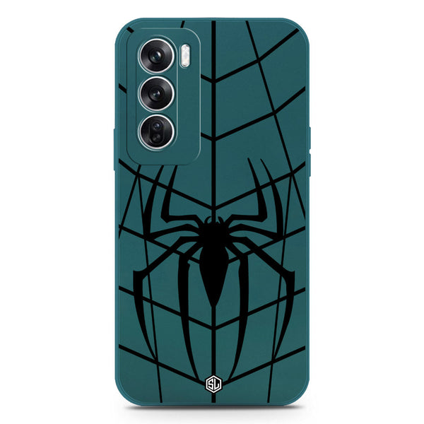 X-Spider Design Soft Phone Case - Silica Gel Case - Darkgreen - Oppo Reno 12