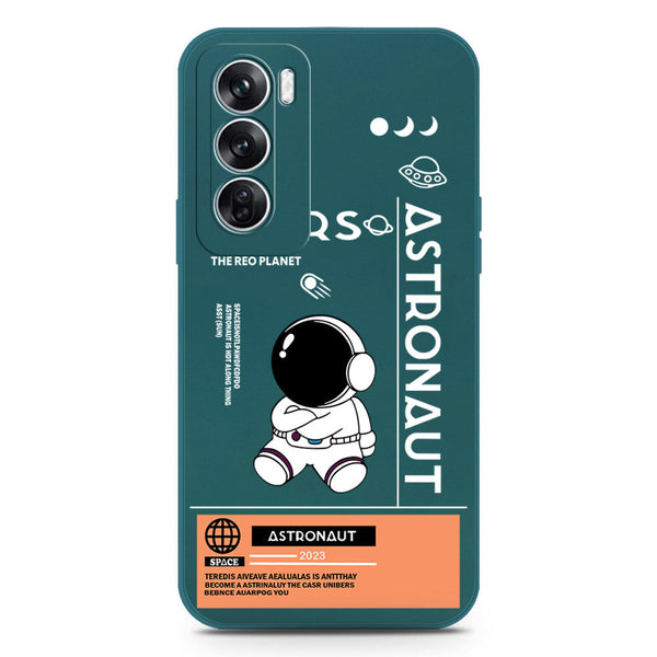 Astronaut Series Design Soft Phone Case - Silica Gel Case - Darkgreen - Oppo Reno 12