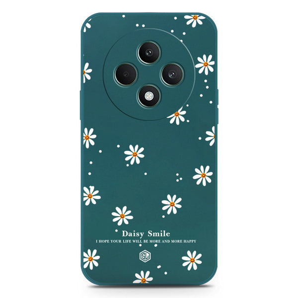 Daisy Smile Design Soft Phone Case - Silica Gel Case - Darkgreen - Oppo F27