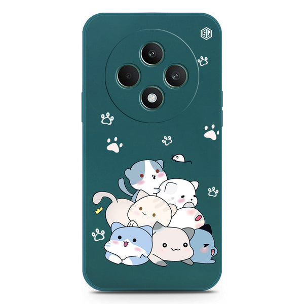 Cute Design Soft Phone Case - Silica Gel Case - Darkgreen - Oppo F27