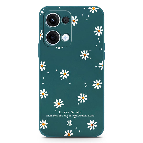 Daisy Smile Design Soft Phone Case - Silica Gel Case - Darkgreen - Oppo Reno 13