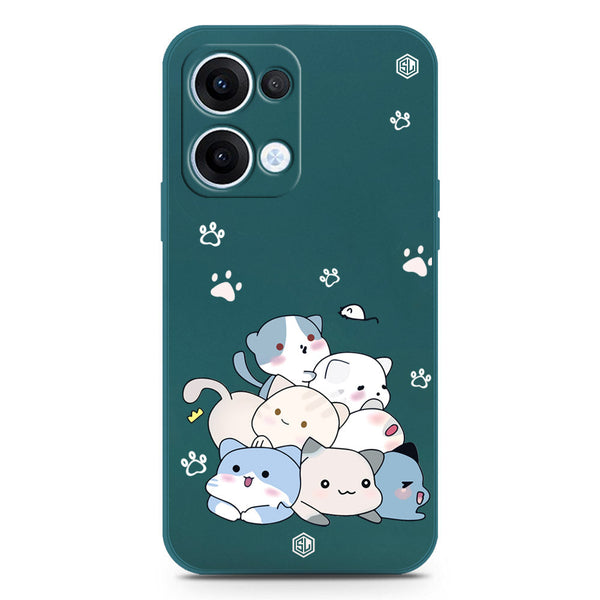 Cute Design Soft Phone Case - Silica Gel Case - Darkgreen - Oppo Reno 13
