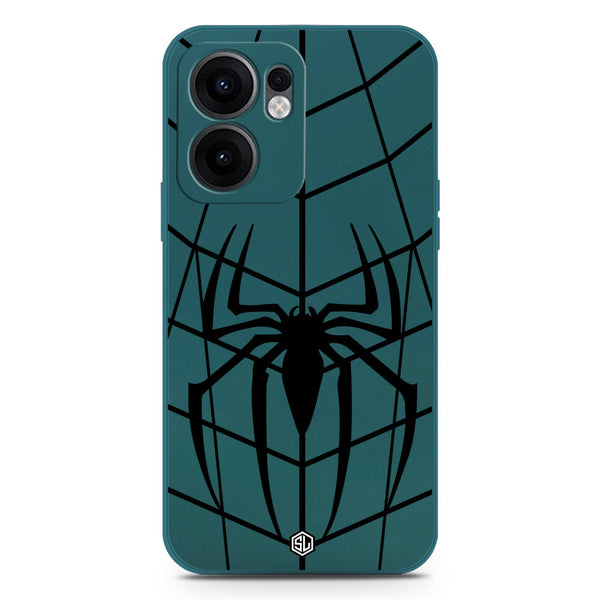 X-Spider Design Soft Phone Case - Silica Gel Case - Darkgreen - Oppo Reno 13F 4G