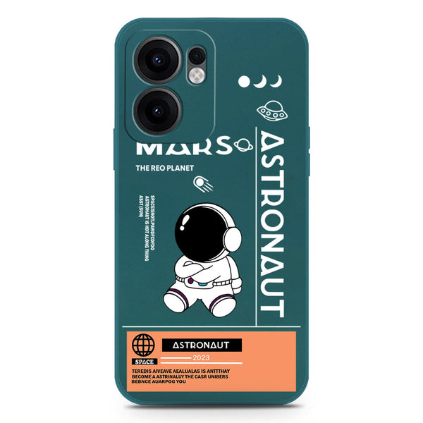 Astronaut Series Design Soft Phone Case - Silica Gel Case - Darkgreen - Oppo Reno 13F 4G