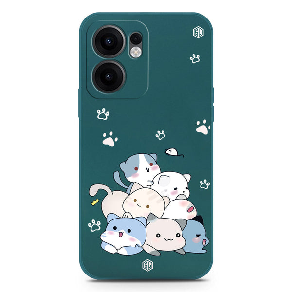 Cute Design Soft Phone Case - Silica Gel Case - Darkgreen - Oppo Reno 13F 4G