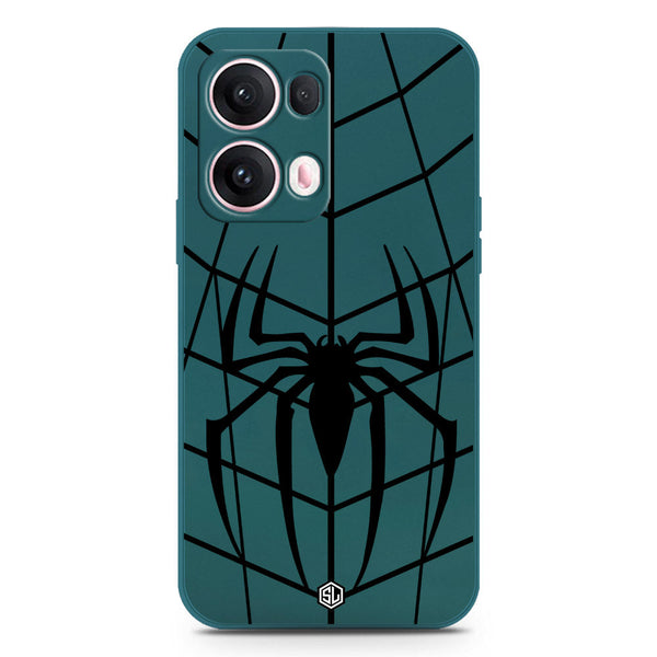 X-Spider Design Soft Phone Case - Silica Gel Case - Darkgreen - Oppo Reno 13 Pro