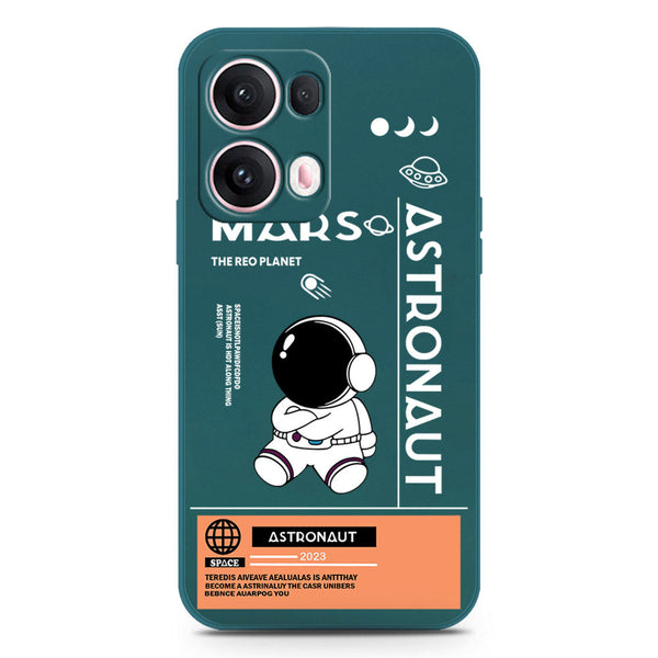 Astronaut Series Design Soft Phone Case - Silica Gel Case - Darkgreen - Oppo Reno 13 Pro