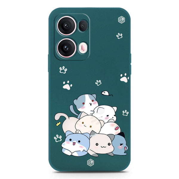 Cute Design Soft Phone Case - Silica Gel Case - Darkgreen - Oppo Reno 13 Pro
