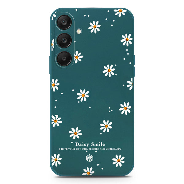Daisy Smile Design Soft Phone Case - Silica Gel Case - Darkgreen - Samsung Galaxy S25