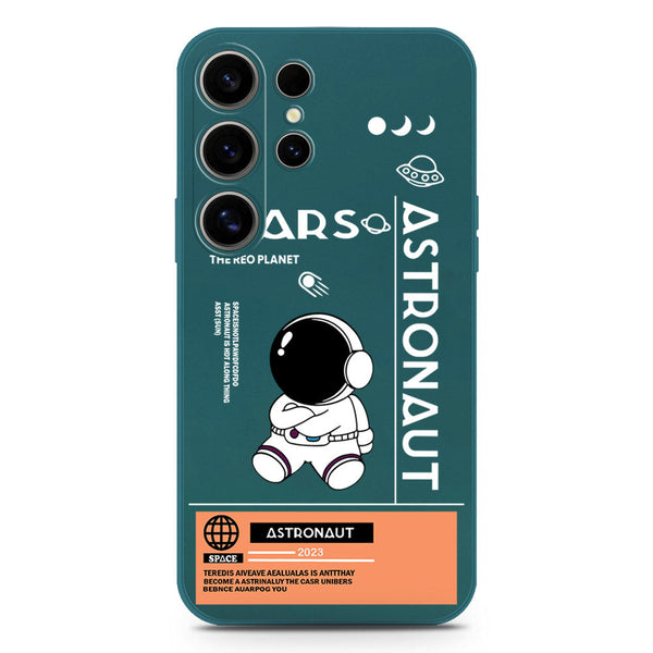 Astronaut Series Design Soft Phone Case - Silica Gel Case - Darkgreen - Samsung Galaxy S25 Ultra