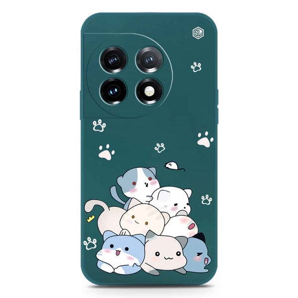 Cute Design Soft Phone Case - Silica Gel Case - Darkgreen - OnePlus 11