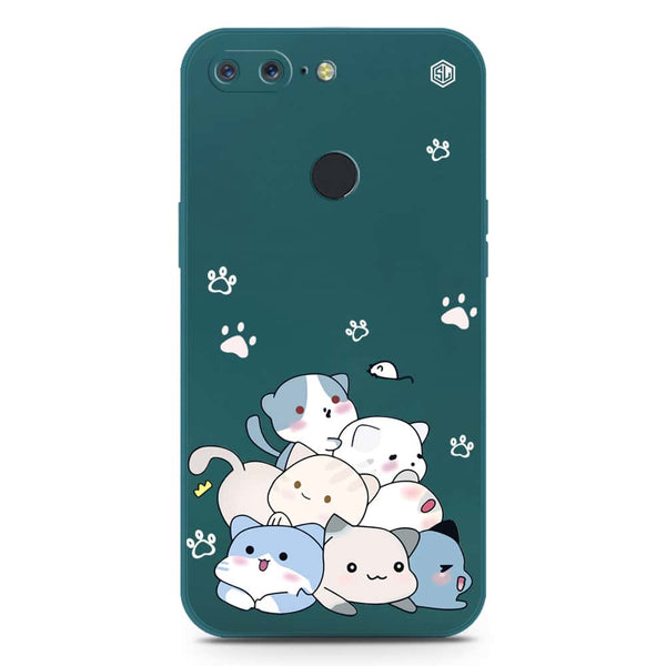 Cute Design Soft Phone Case - Silica Gel Case - Darkgreen - OnePlus 5T