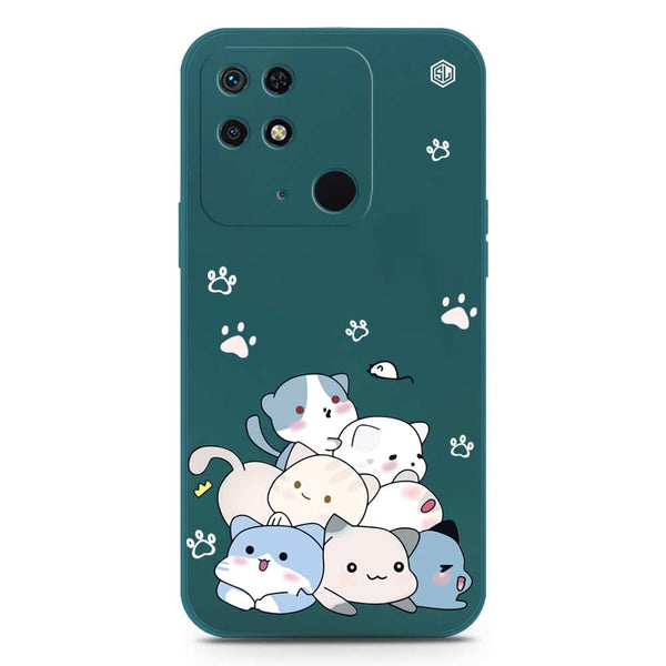Cute Design Soft Phone Case - Silica Gel Case - Darkgreen - Xiaomi Redmi 10C