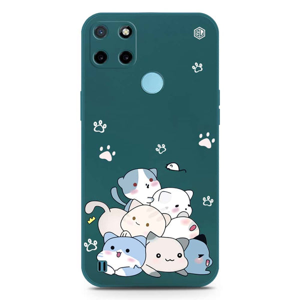 Cute Design Soft Phone Case - Silica Gel Case - Darkgreen - Realme C25Y