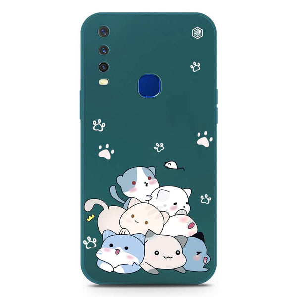 Cute Design Soft Phone Case - Silica Gel Case - Darkgreen - Vivo Y12