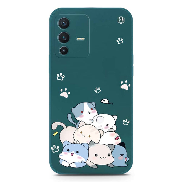 Cute Design Soft Phone Case - Silica Gel Case - Darkgreen - Vivo S12