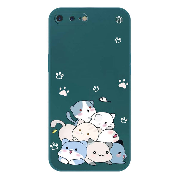 Cute Design Soft Phone Case - Silica Gel Case - Darkgreen - iPhone 8 Plus / 7 Plus