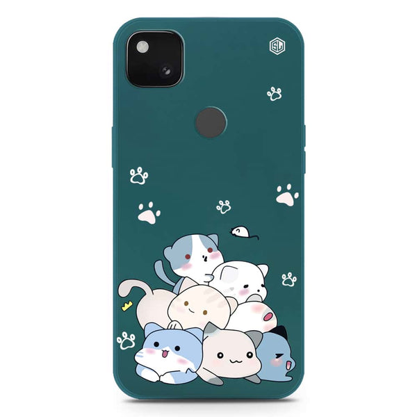 Cute Design Soft Phone Case - Silica Gel Case - Darkgreen - Google Pixel 4a 4G