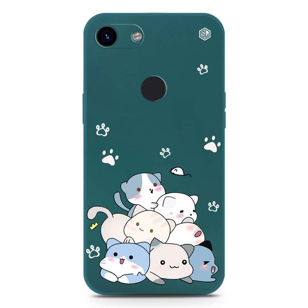 Cute Design Soft Phone Case - Silica Gel Case - Darkgreen - Google Pixel 3a XL