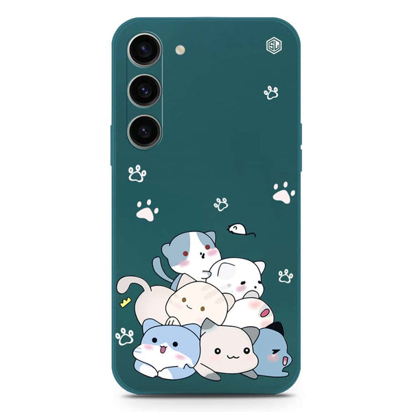 Cute Design Soft Phone Case - Silica Gel Case - Darkgreen - Samsung Galaxy S23 5G