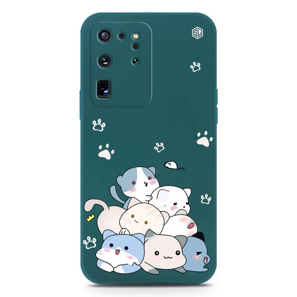 Cute Design Soft Phone Case - Silica Gel Case - Darkgreen - Samsung Galaxy S20 Ultra