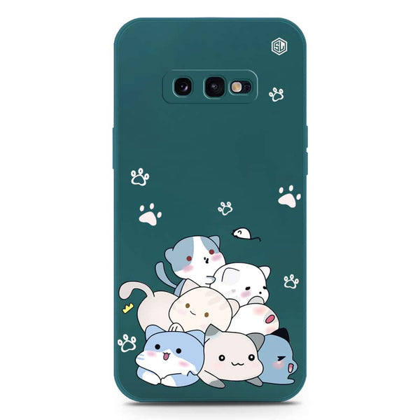 Cute Design Soft Phone Case - Silica Gel Case - Darkgreen - Samsung Galaxy S10e