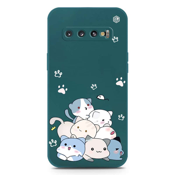 Cute Design Soft Phone Case - Silica Gel Case - Darkgreen - Samsung Galaxy S10