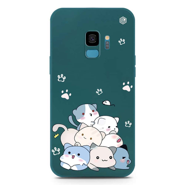 Cute Design Soft Phone Case - Silica Gel Case - Darkgreen - Samsung Galaxy S9