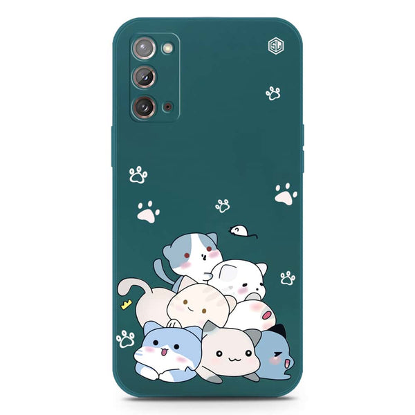 Cute Design Soft Phone Case - Silica Gel Case - Darkgreen - Samsung Galaxy Note 20