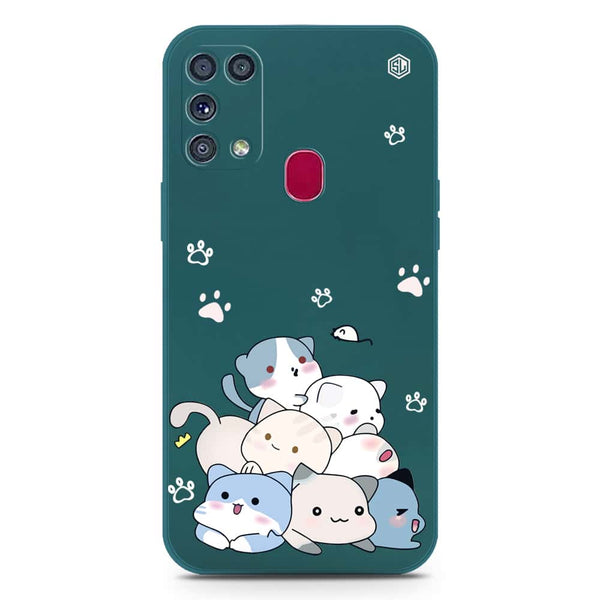 Cute Design Soft Phone Case - Silica Gel Case - Darkgreen - Samsung Galaxy M31