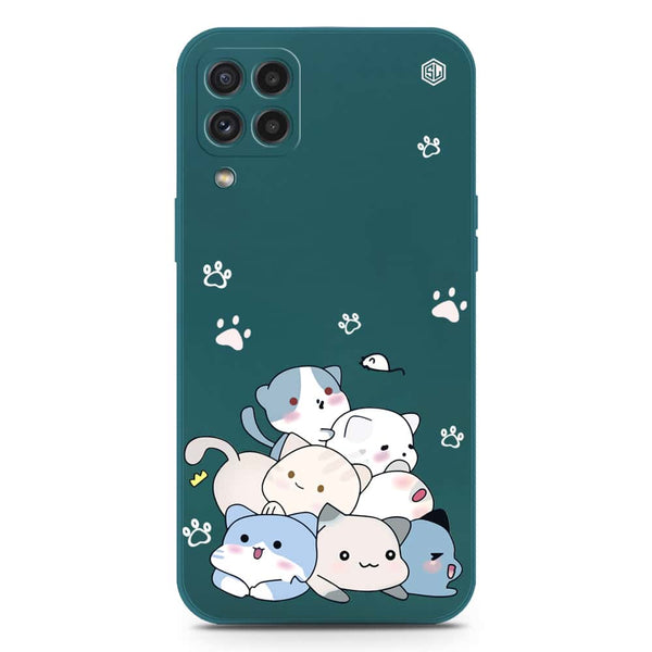 Cute Design Soft Phone Case - Silica Gel Case - Darkgreen - Samsung Galaxy M22