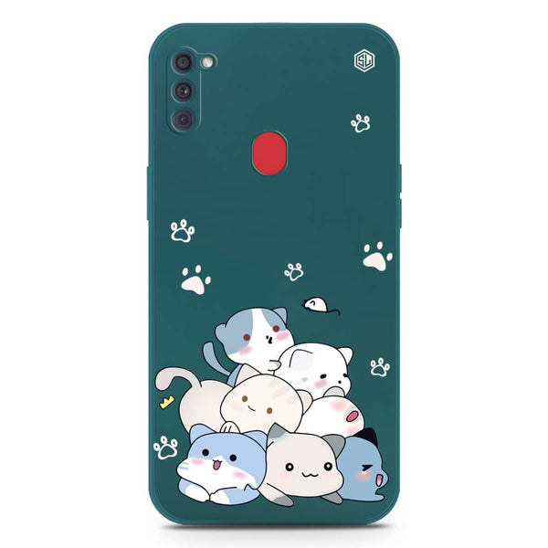 Cute Design Soft Phone Case - Silica Gel Case - Darkgreen - Samsung Galaxy M11