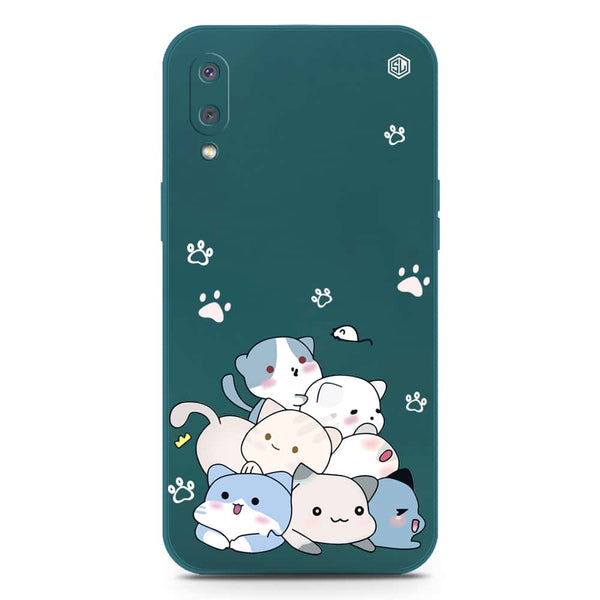 Cute Design Soft Phone Case - Silica Gel Case - Darkgreen - Samsung Galaxy M02